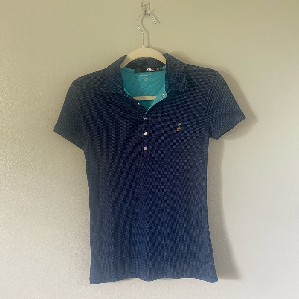 RLX Ralph Lauren women's navy golf shirt size xs moisture wicking lightweight